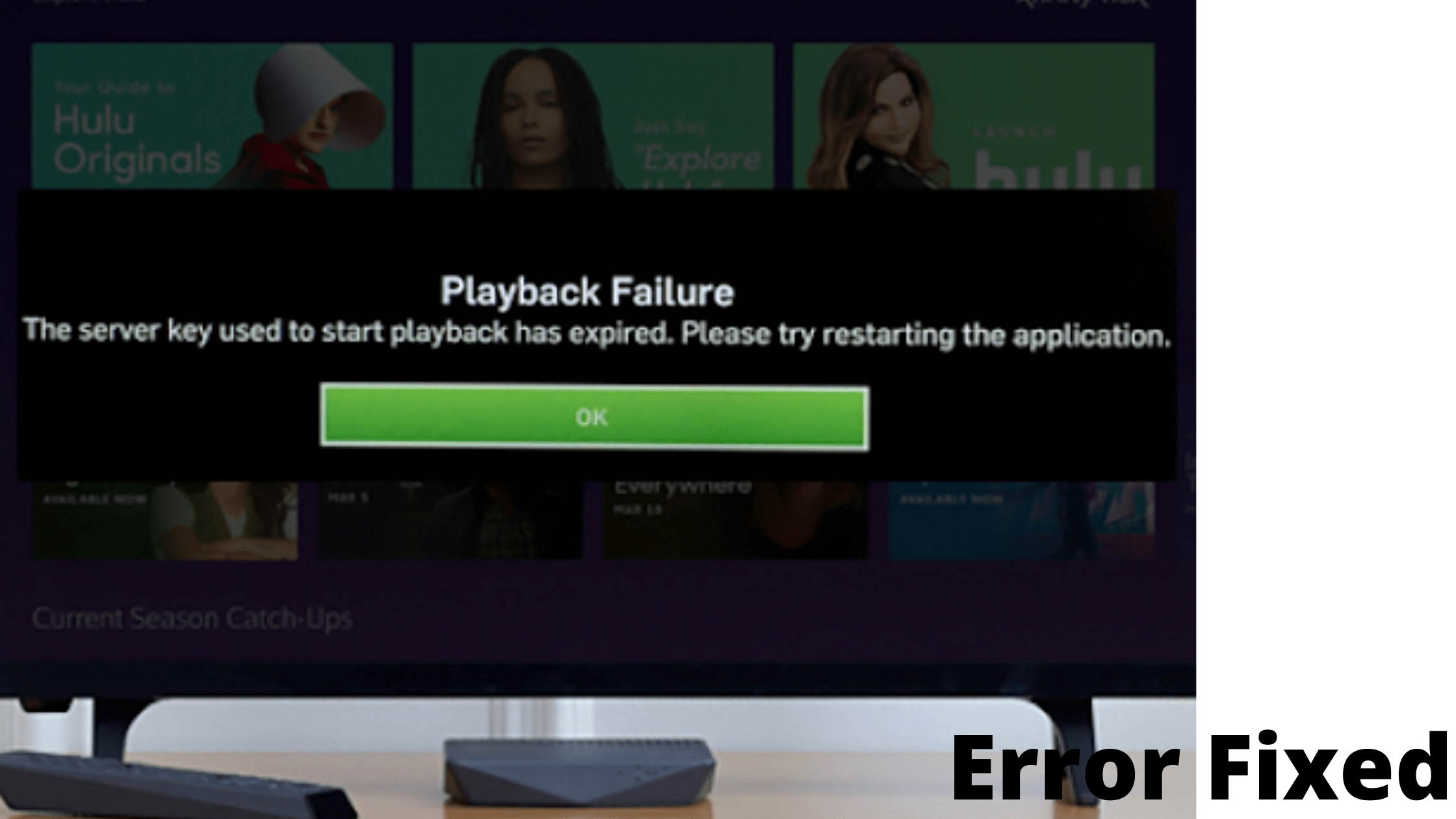 Hulu playback Failure