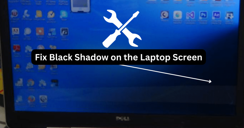 Black Shadow on the Laptop Screen