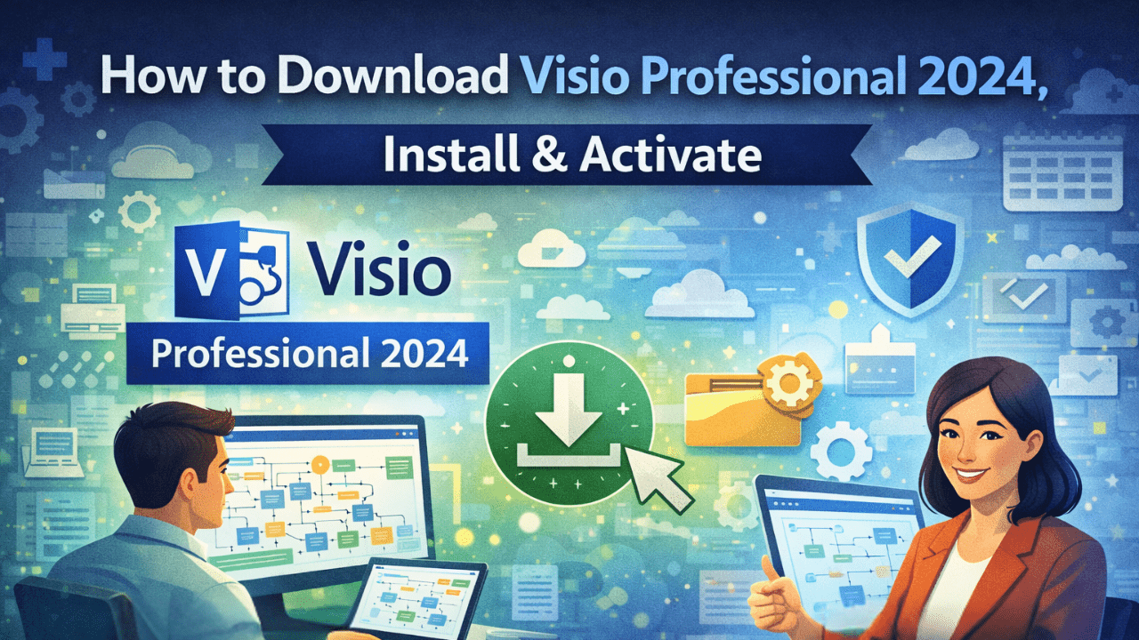 how to Download Visio Professional 2024, install and activate